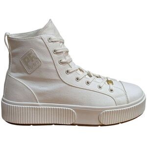 PF Flyers Allston White HI Top Platform Canvas Sneakers Womens 9.5 Unisex 8 NWOT